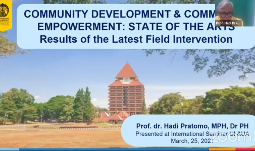 Seminar Internasional Seri 11 FKM UI, Health Promotion, Community Empowerment and Education on Prevention COVID-19
