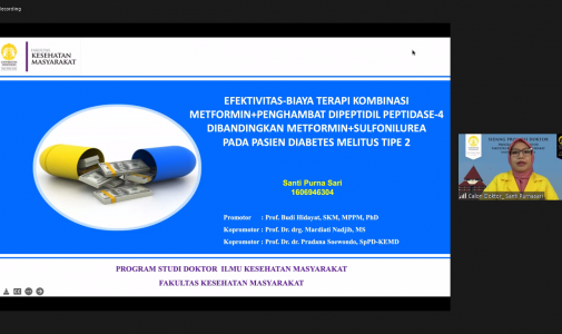 FPH UI Doctors Research: Cost-Effectiveness Combination Therapy of Metformin + Dipeptidyl Peptidase-4 Compared to Metformin + Sulfonylurea in Type 2 Diabetes Mellitus Patients