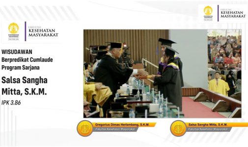 Sebanyak 107 Wisudawan Program Studi Sarjana FKM UI Ikuti Wisuda UI Semester Gasal 2022/2023